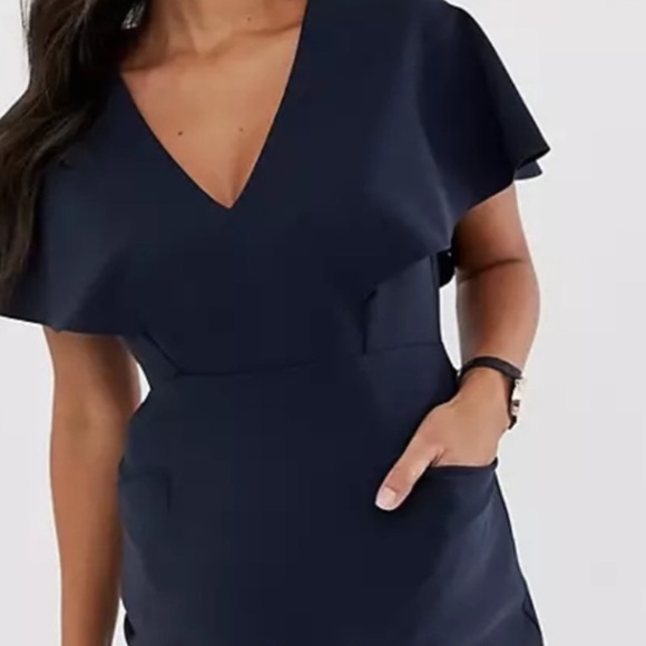 ASOS maternity dress navy size 2 - Picture 3 of 7
